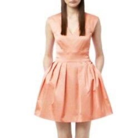 reiss peach dress